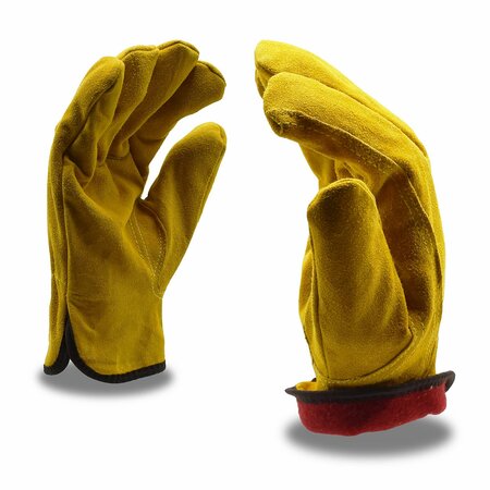 CORDOVA Driver, Cowhide, Standard, Split, Fleece Gloves, L, 12PK 7910L